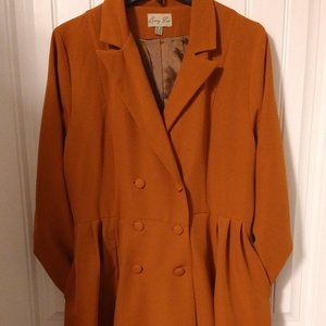 Retro "Garcelle" Double breasted button up dress coat